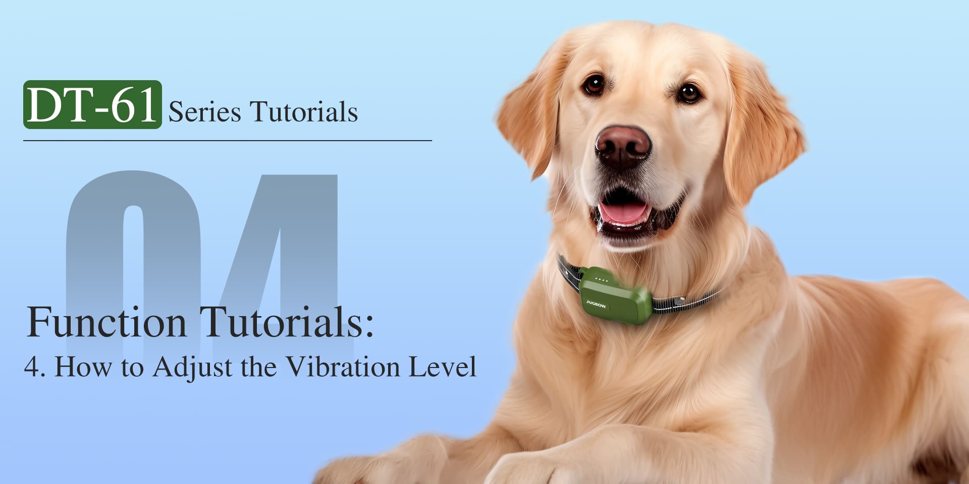 DT-61 How to Adjust the Vibration Levels